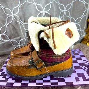 (E) POLO RALPH LAUREN KIDS/WOMEN RANGER ULTRA HI BROWN LEATHER BOOT
